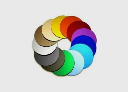 Acrylic mirror sheet silver and gold